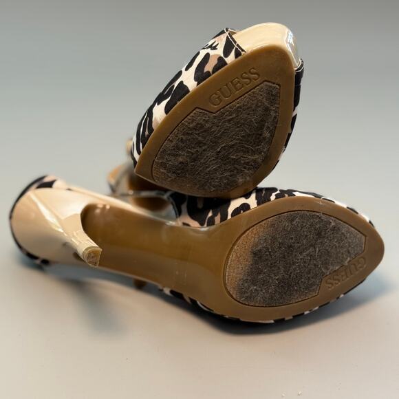 Guess Hondo 4 Leopard Print Open-Toe Pumps - Picture 5 of 5